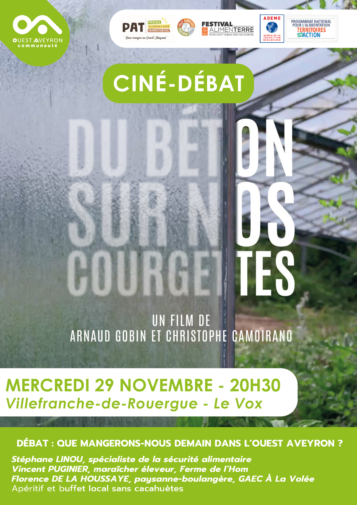 Lire la suite à propos de l’article Film-documentaire « Du béton sur nos courgettes »