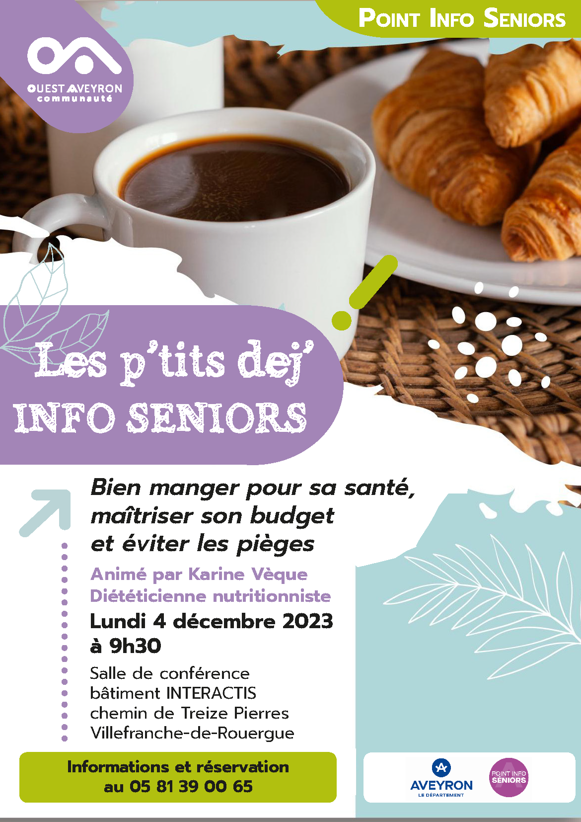 Lire la suite à propos de l’article P’tit dèj’ info seniors