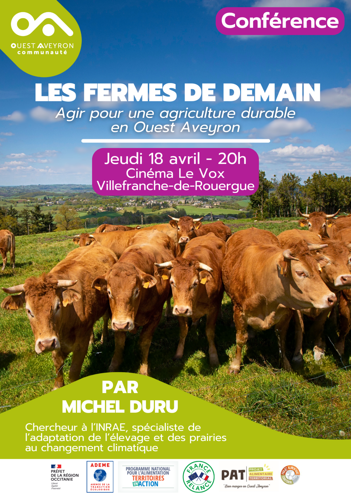 Lire la suite à propos de l’article Soirée de lancement  « Les Fermes de Demain – Agir pour une agriculture durable en Ouest Aveyron »